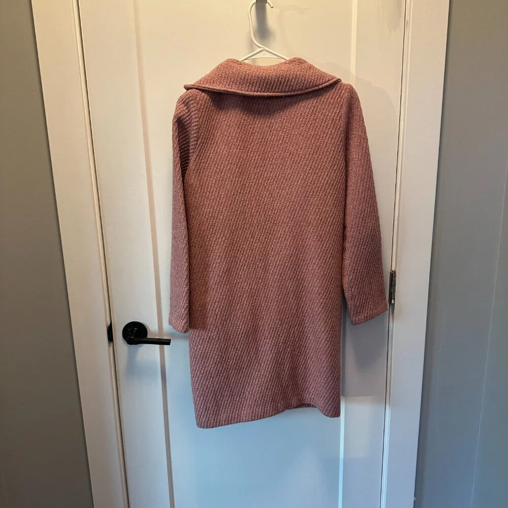 Christian Siriano New York Pink Wool Overcoat Small Peacoat - Picture 3 of 5